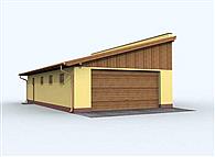 G125 garaż dwustanowiskowy z pomieszczeniem gospodarczym