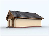 G133 garaż dwustanowiskowy z pomieszczeniem gospodarczym