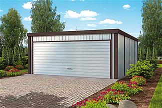 Projekt domu GB38 projekt garażu blaszanego dwustanowiskowego