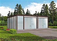 GB40 projekt garażu blaszanego dwustanowiskowego