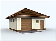 G74 garaż jednostanowiskowy z pomieszczeniem gospodarczym