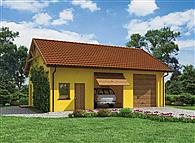 G197 garaż dwustanowiskowy z pomieszczeniami gospodarczymi