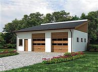 G198 garaż dwustanowiskowy z pomieszczeniem gospodarczym