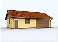 G99 garaż dwustanowiskowy z pomieszczeniem gospodarczym