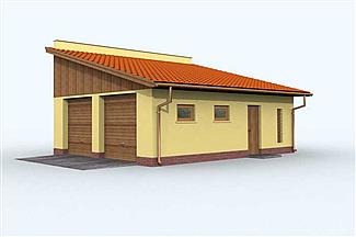 Projekt domu G110 garaż dwustanowiskowy