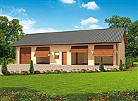 G49 garaż czterostanowiskowy z pomieszczeniami gospodarczymi