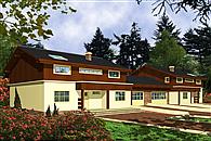 Dzięcioł z garażem 2-st. bliźniak [A-BL2]