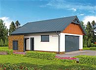 G274 garaż dwustanowiskowy z pomieszczeniem gospodarczym