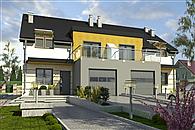 Gwarek z garażem 1-st. bliźniak [A-BL1]