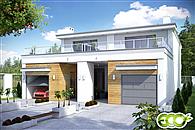 Long z garażem 1-st. bliźniak [A-BL2]