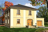 Willa z garażem 1 stanowiskowym