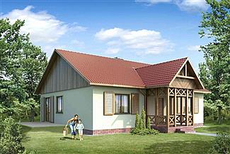 Projekt domu 108 DL drewniany