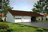 G94 - Budynek garażowy z wiatą