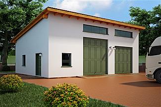 Projekt domu G104 - Budynek garażowo - gospodarczy