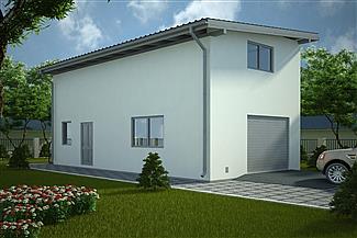 Projekt domu G107 - Budynek garażowo - gospodarczy