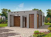 G21A garaż jednostanowiskowy z pomieszczeniami gospodarczymi