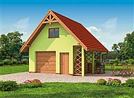 G245 garaż jednostanowiskowy z poddaszem