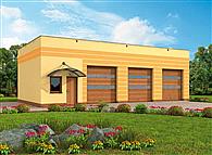 G250 garaż trzystanowiskowy z pomieszczeniami gospodarczymi