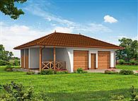 G252 garaż dwustanowiskowy z werandą