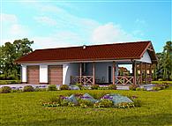 G246 garaż dwustanowiskowy z tarasem