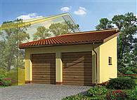 GP4 garaż dostawiany dwustanowiskowy