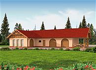 G269 garaż czterostanowiskowy z pomieszczeniem gospodarczym