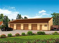 G268 garaż czterostanowiskowy z pomieszczeniem gospodarczym