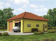 G202 garaż dwustanowiskowy z pomieszczeniami gospodarczymi