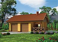 G185 garaż dwustanowiskowy z wędzarnikiem