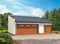 G294 garaż dwustanowiskowy z pomieszczeniem gospodarczym