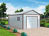 GB29 projekt garażu blaszanego jednostanowiskowego