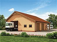 G226 garaż trzystanowiskowy z pomieszczeniami gospodarczymi