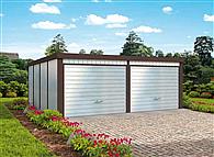 GB32 projekt garażu blaszanego dwustanowiskowego