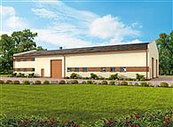 G267 garaż trzystanowiskowy z pomieszczeniami gospodarczymi