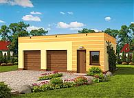 G85a garaż dwustanowiskowy z pomieszczeniem gospodarczym