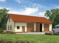 G206 garaż trzystanowiskowy z pomieszczeniami gospodarczymi