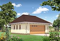 Garaż 35 - szkielet drewniany prefabryk.