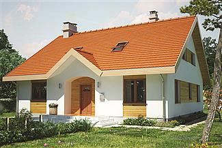 Projekt domu Groszek dach dwuspadowy