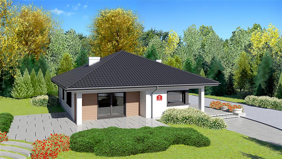Projekt Dom przy Makowej 3 119,41 m2 - koszt budowy - EXTRADOM