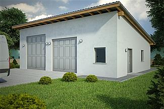 Projekt domu G142 - Budynek garażowo - gospodarczy