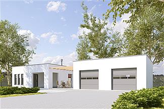 Projekt domu G194 - Budynek garażowo - gospodarczy
