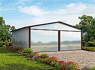 GB41 projekt garażu blaszanego dwustanowiskowego