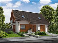 Katania 2 szkielet drewniany, dom jednorodzinny z poddaszem użytkowym