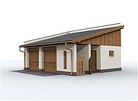 G97 szkielet drewniany, garaż dwustanowiskowy