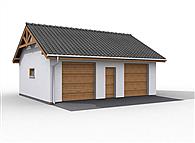 G11 szkielet drewniany, garaż dwustanowiskowy