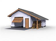 G21 szkielet drewniany, garaż jednostanowiskowy