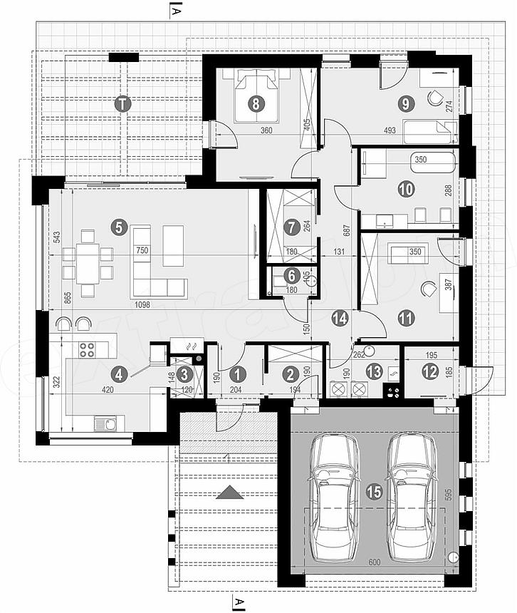 Rzut parteru projektu HomeKoncept-31