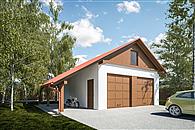 G298 - Budynek garażowy z wiatą