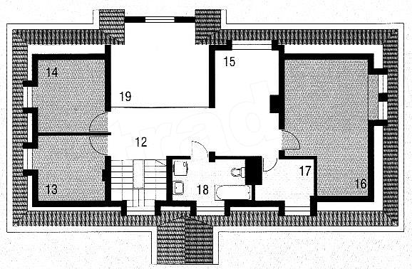 Rzut poddasza projektu WB-3343