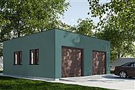 G315 - Budynek garażowy z wiatą